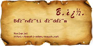 Bánáti Ádám névjegykártya