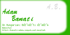 adam banati business card